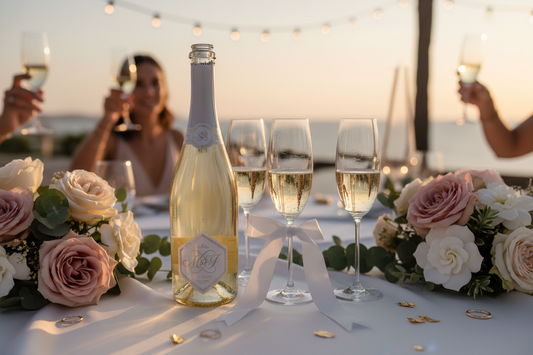 🥂 Botella de vino o champaña 
Apadrina un brindis especial durante nuestro viaje, celebrando nuestro matrimonio y a quienes nos acompañan desde el corazón.
